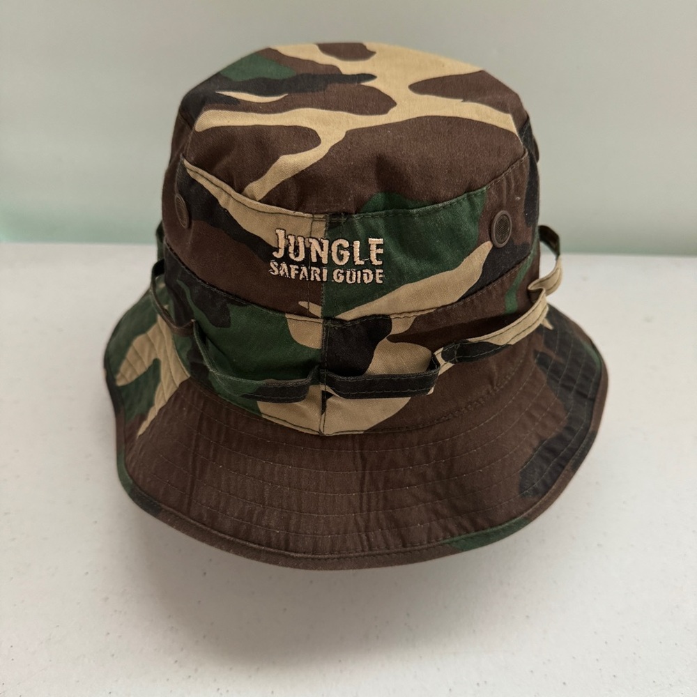 Rainforest Cafe Boys One Size Safari Hat Camo Jungle Safari Guide Casual Camping